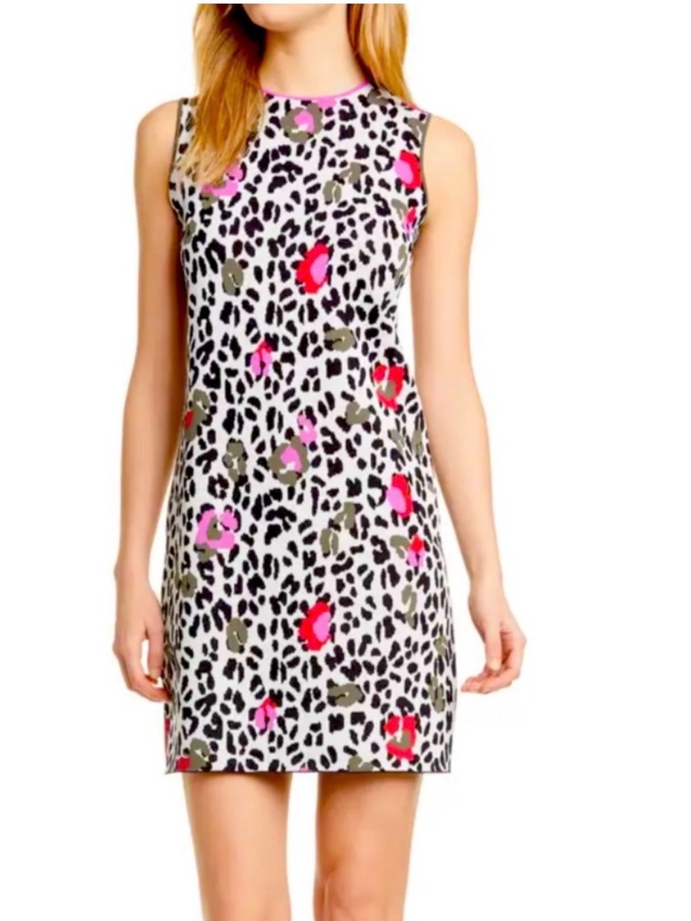 Ted Baker Pheebei Leopard Wilderness Print Sleeveless Knit Dress